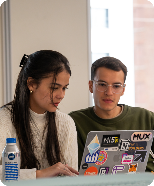 Developer working on hackathon project
